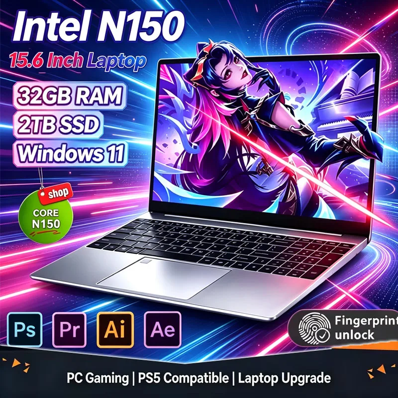 Ssd 2Tb - Nuovo 2026 Laptop 15.6' Intel N150